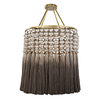 Люстра плетеная с кисточками на золотистом каркасе Boho Tassel Chandelier варинант исполнения - 2 | Loft Concept в Уфе