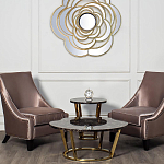 Стол журнальный коричневый на золотом основании Symphony of the Earth варинант исполнения - 2 | Loft Concept в Уфе