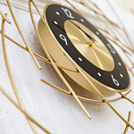 Часы настенные из металла с чёрным циферблатом Current Time варинант исполнения - 3 | Loft Concept в Уфе