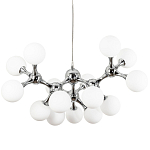 Люстра с плафонами из стеклянных шаров Pearls Suspension Chrome Chandelier варинант исполнения - 1 | Loft Concept в Уфе