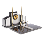 Настольный письменный набор из мрамора и змеевика с гербом России Marble Accessory варинант исполнения - 2 | Loft Concept в Уфе