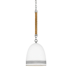 Подвесной светильник белый колоколообразный с декоративной обмоткой из веревки Hinkley варинант исполнения - 1 | Loft Concept в Уфе