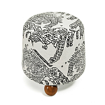 Пуф Wakonda с Круглыми ножками Черно-Белый орнамент варинант исполнения - 2 | Loft Concept в Уфе