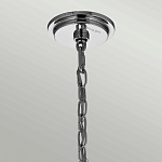 Люстра круглая цвета хром с вертикальными стеклянными трубками и круглыми подвесками Kichler варинант исполнения - 3 | Loft Concept в Уфе