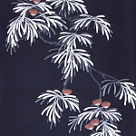 Обои ручная роспись Silk Tree Special Colourway on Empire Blue dyed silk варинант исполнения - 1 | Loft Concept в Уфе