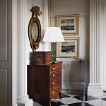 Настольная лампа на основании из зеленого мрамора с белым абажуром Noelia Green варинант исполнения - 5 | Loft Concept в Уфе