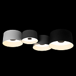 Потолочный светильник с 4-мя цилиндрическими абажурами белого серого и черного цвета Urban Dome варинант исполнения - 2 | Loft Concept в Уфе