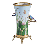 Ваза из фарфора с птицами на бронзовой ветке Garden of Eden варинант исполнения - 2 | Loft Concept в Уфе