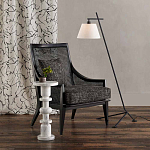 Торшер с черным наклонным корпусом и конусовидным абажуром Black Tripod варинант исполнения - 5 | Loft Concept в Уфе