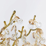 Бра золотого цвета с ветвями и прозрачными хрустальнымих подвесками Droplet Chandelier варинант исполнения - 3 | Loft Concept в Уфе