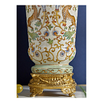 Ваза из фарфора на бронзовом основании Turquoise Blooming Garden варинант исполнения - 6 | Loft Concept в Уфе