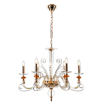 Люстра с 6-ю лампочками и изогнутыми прозрачными элементами из стекла Twisted Glass Candles Chandelier варинант исполнения - 2 | Loft Concept в Уфе