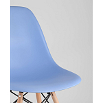 Пластиковый стул на ножках из массива бука Eames Blue варинант исполнения - 2 | Loft Concept в Уфе