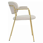 Стул Singer Chair с подлокотниками серый на золотистых ножках варинант исполнения - 2 | Loft Concept в Уфе