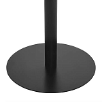 Круглый обеденный стол с белой мраморной столешницей White Tabletop on Black Base варинант исполнения - 5 | Loft Concept в Уфе