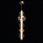 Подвесной светильник с вертикальной композицией из прозрачных и янтарных стеклянных шаров и ромбов Gabriel Scott Luna варинант исполнения - 13 | Loft Concept в Уфе