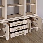 Модульный стеллаж Primo из трех составных элементов Светлый дуб варинант исполнения - 5 | Loft Concept в Уфе