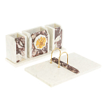 Настольный письменный набор из мрамора и креноида с гербом России Marble Accessory варинант исполнения - 2 | Loft Concept в Уфе