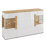 Комод с белым глянцевым фасадом с 2-мя дверцами и ящиками Grace of Furniture  варинант исполнения - 1 | Loft Concept в Уфе