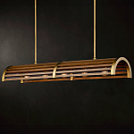 Люстра линейная полукруглой формы Wooden Horseshoe варинант исполнения - 7 | Loft Concept в Уфе
