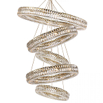 Вертикальная Многоярусная композиция из круглых Хрустальных светильников Elizabeth Золото варинант исполнения - 1 | Loft Concept в Уфе