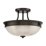 Потолочный светильник со стеклянным плафоном в виде купола Quoizel варинант исполнения - 7 | Loft Concept в Уфе