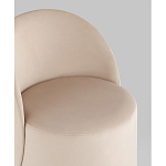 Пуф Loreen со спинкой вращающийся велюр молочный варинант исполнения - 2 | Loft Concept в Уфе