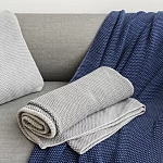 Плед из хлопка серого цвета Waffle Comfort варинант исполнения - 5 | Loft Concept в Уфе