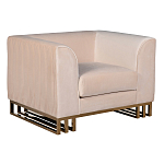 Кресло велюровое бежевое Cubic Silhouette варинант исполнения - 1 | Loft Concept в Уфе