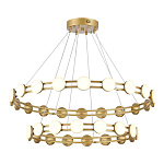 Люстра двухъярусная с круглыми светодиодными источниками света Maxine Light варинант исполнения - 6 | Loft Concept в Уфе