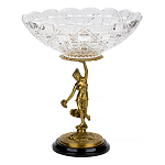 Чаша стеклянная прозрачная на бронзовой подставке с фигуркой девушки Eden Garden варинант исполнения - 1 | Loft Concept в Уфе