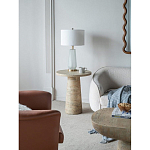 Столик приставной с круглой столешницей Textured Cream Table варинант исполнения - 6 | Loft Concept в Уфе