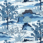 Ткань Blue landscape синий пейзах T3-89 варинант исполнения - 2 | Loft Concept в Уфе