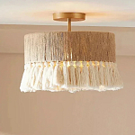 Люстра круглая плетеная с кисточками Solar Glow варинант исполнения - 5 | Loft Concept в Уфе