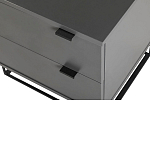 Тумба прикроватная цвета графит с ящиками Strict Lines варинант исполнения - 7 | Loft Concept в Уфе