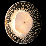 Бра с белым рельефным плафоном и стеклом с рисунком FLOW варинант исполнения - 2 | Loft Concept в Уфе