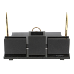 Настольный письменный набор из камня лемезит с гербом России Royal Accessory варинант исполнения - 3 | Loft Concept в Уфе