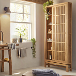 Шкаф из массива тика Okino Wood Cabinet варинант исполнения - 8 | Loft Concept в Уфе