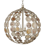 Люстра в форме шара с декором из круглых декоративных элементов Bright Shell Discs варинант исполнения - 2 | Loft Concept в Уфе