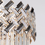 Люстра многоярусная с переплетенными металлическими элементами черного и золотого цвета и прозрачными хрустальными подвесками Empire Chandelier Crystal варинант исполнения - 7 | Loft Concept в Уфе