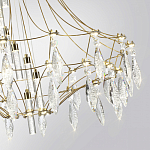 Люстра подвесная из металла с хрустальными прозрачными подвесками Quasar 81 варинант исполнения - 7 | Loft Concept в Уфе