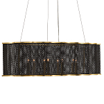 Люстра овальная в сочетании черного и золотого цвета Mesh Lighting варинант исполнения - 4 | Loft Concept в Уфе