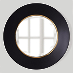 Чёрное настенное зеркало с золотым кантом Porunalia варинант исполнения - 2 | Loft Concept в Уфе