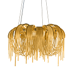 Люстра подвесная круглая с изогнутыми металлическими дугами и ниспадающими цепочками 65 см Atlantis Chain варинант исполнения - 1 | Loft Concept в Уфе