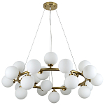 Кольцевая люстра с белыми стеклянными  плафонами в форме шара Berries Chandelier варинант исполнения - 2 | Loft Concept в Уфе