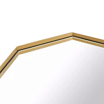 Зеркало золотистое восьмиугольной формы Octagon варинант исполнения - 2 | Loft Concept в Уфе