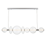 Подвесной светильник линейный с прозрачными стеклянными шарами разного диаметра Eurofase варинант исполнения - 3 | Loft Concept в Уфе