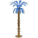 Торшер Glass Decorated Palm Floor Lamp Blue Листья Пальмы  варинант исполнения - 6 | Loft Concept в Уфе