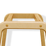 Барный стул со спинкой и мягкой обивкой с ромбами на 4-х деревянных ножках Голубой Велюр Ava Charm варинант исполнения - 5 | Loft Concept в Уфе