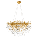 Люстра подвесная с прозрачными стеклянными подвесками в форме капель Диаметр 80 см Droplet Chandelier варинант исполнения - 12 | Loft Concept в Уфе